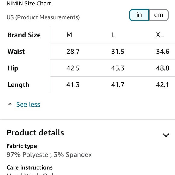 NIMIN Wide Leg Pants High Waisted Loose with Pockets size L never been worn - Picture 3 of 5